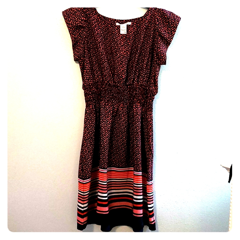 American Rag, cinch-waist, dress, 0X junior, EUC